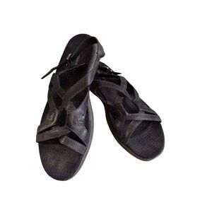 Merrell Womens Agave Navy Performance Sandals Size 7 Leather Strappy Adjustable